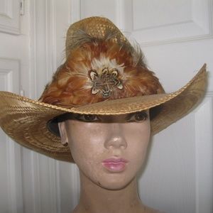 Genuine Stetson "Roadrunner" Hat W/ Feather Band - image 1